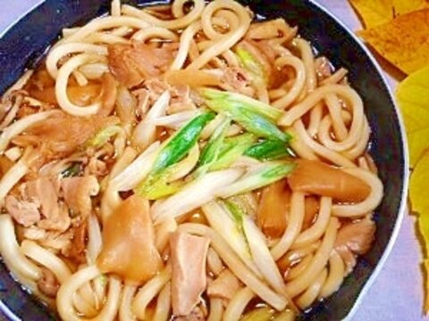 山のフカヒレ「ムキタケ」入り☆煮込み饂飩